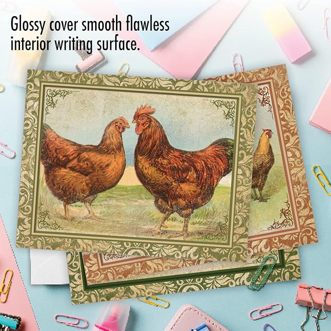 The Best Card Company - 10 Bird Note Cards Blank (4 x 5.12 Inch) - All Occasion Cards with Envelopes, Boxed Set - Card-A-Doodle-Do M2351OCB