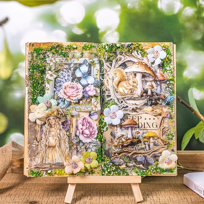 Vintage Wooden Frame PET Sticker Set, 60PCS Retro Aesthetic Scrapbook Stickers for Journaling, DIY Crafts, and Decorative Art Supplies