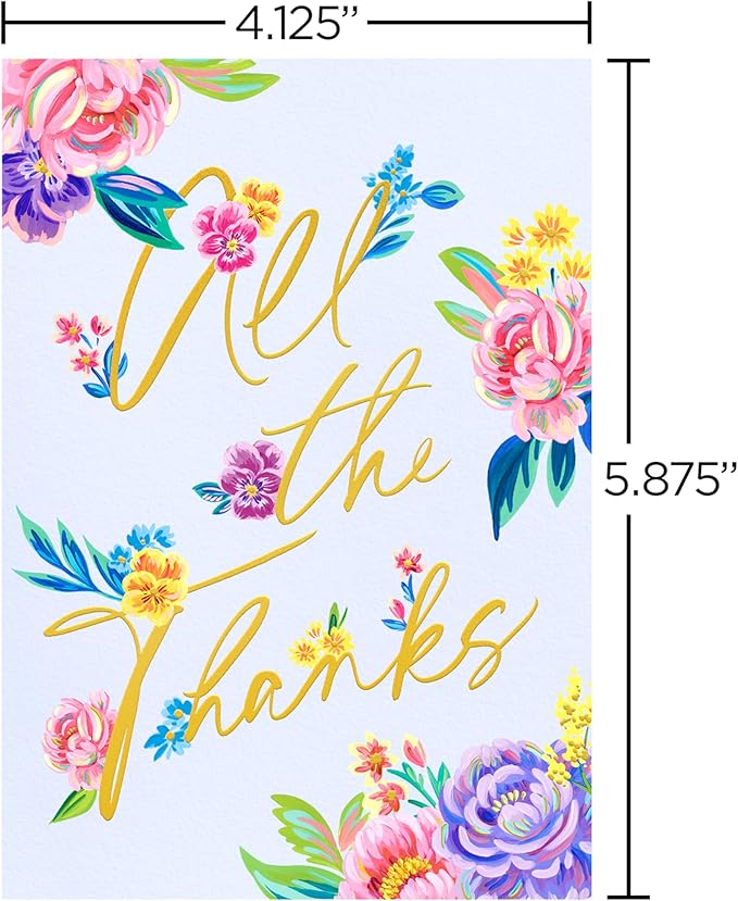 Papyrus 14-Count Blank Thank You Cards with Envelopes and Seals (All The Thanks)