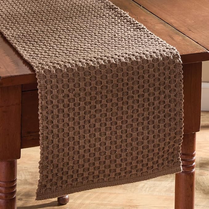 Park Designs Brown Chadwick Braided Farmhouse Table Runner 36 Inch | 13x36 Rustic Dining Table Accessory | Hand Loomed & Rugged Texture | Modern Farmhouse Table Runners 36 Inches