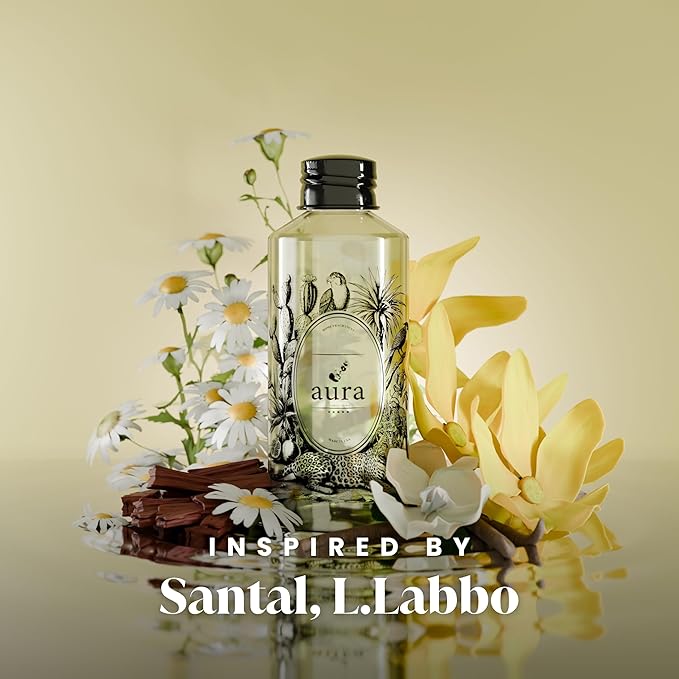 A U R A - Bella (Santal) Fragrance Oil for Waterless Scent Diffuser - Inspired by L.Labo-Santal | (1.7 fl oz, 50 ml) Pure Essential Oil Blends for Aromatherapy Diffuser & Hotel Collection Oil Diffuser
