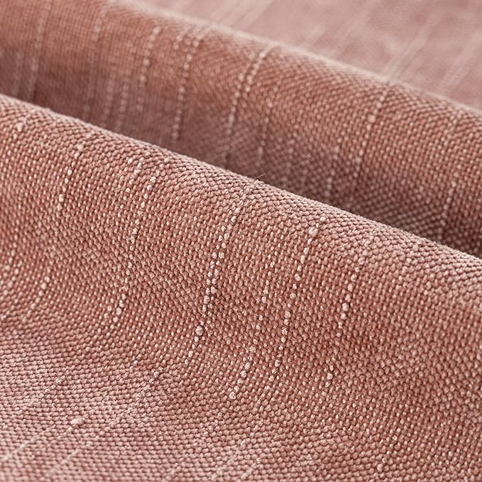 Foindtower Pack of 2 Textured Chenille Throw Decorative Pillow Covers Square Accent Solid Cushion Cover Neutral Farmhouse Pillow Case for Couch Sofa Bedroom Living Room 16x16 Inch,Dusty Pink