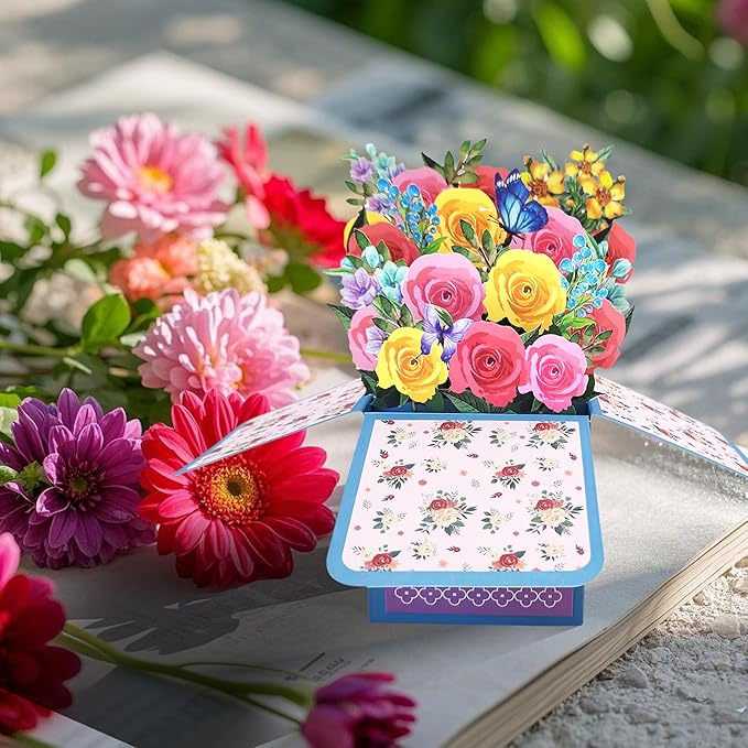 3D Pop-Up Thank You Cards! Birthday Gift Card with Note Note Card and Envelope, Perfect for Birthdays, Teacher Appreciation, or Gifting Mom, Grandma, Dad, or Best Friends.