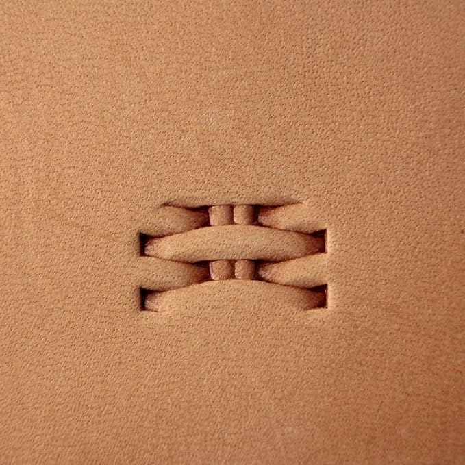 DandS ltd Leather Stamp Tool, Basket Weave, Professional Steel Craft Tool for Leatherworking, Embossing, Carving & Stamping Leather Projects, Belts Wallets & DIY Projects Compatible with Mallet #355B