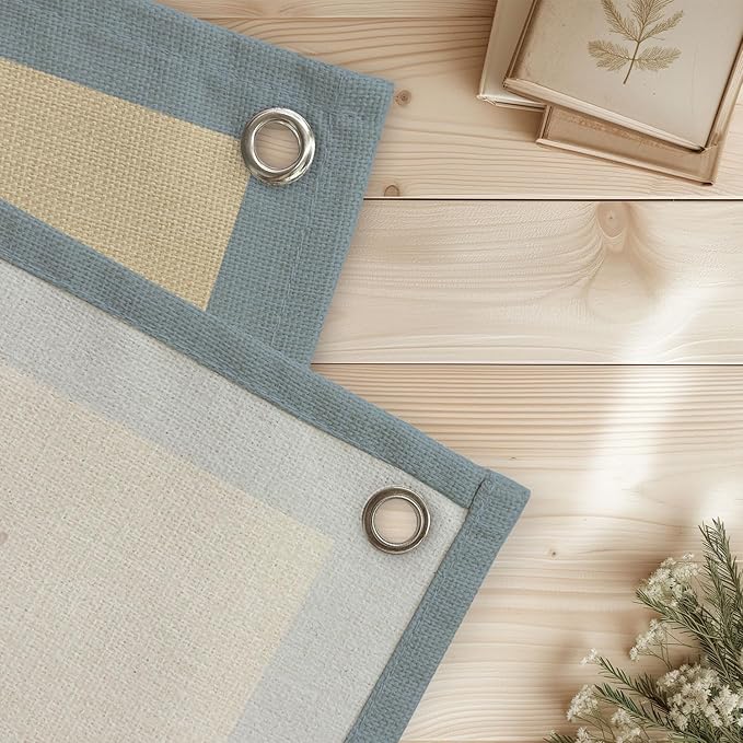 Kids Room Decor - Bible Verse Wall Hanging, 'I am Fearfully and Wonderfully Made' Linen Banner, Canvas Decoration for Classroom, Nursery - Blue