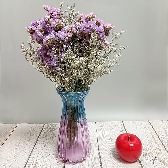 L'BREVOGA Dried Flowers with Stem, 16 inches Statice/Sea Lavender Dried Flower for Floral Arrangments Home Decoration (Statice)