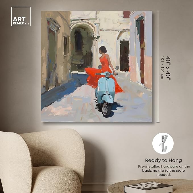Art Remedy Venice Visits Canvas Classic Landscape Art, Gallery Wrapped, 40" x 40"