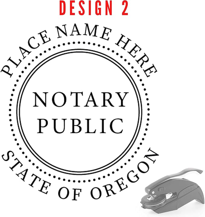 Custom Notary Embosser Stamp - Book & Library Stamp, 1 5/8" (Official Seal Embosser)
