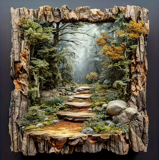 CSZPPQAF 5D Diamond Painting Kits for Adults, Nature Landscape Diamond Art Kits for Adults Beginner, DIY Full Drill Gem Art Paint by Diamonds Dots Crafts Kits for Home Decor 13.7x13.7Inch
