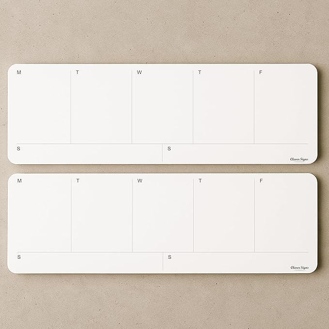 Weekly Planner Pad, Weekly To Do List Notepad, Tear Off Undated Weekly Planner Notepad, 2 Pack, 50 Sheet Each, 4,2" X 11,7", Premium Thick Paper with Cardboard Back Support, Weekly Desk Planner by CLEVER SIGNS