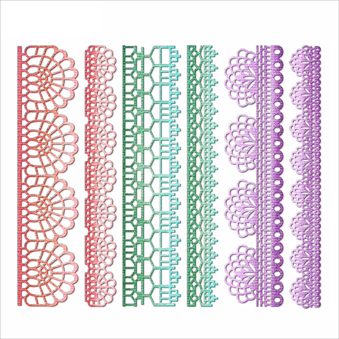 Openwork Flower Lace Metal Cutting Dies for Card Making, Paper Embossing Die Cuts Kit Templates, Storage Pockets Supplies, Photo Frame Album DIY Scrapbooking Stencils Sets