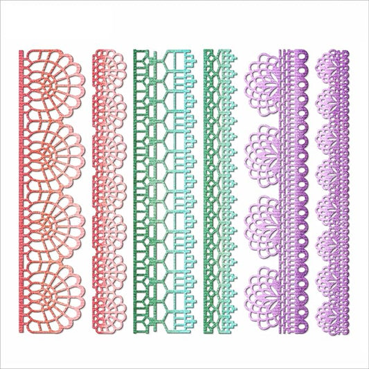 Openwork Flower Lace Metal Cutting Dies for Card Making, Paper Embossing Die Cuts Kit Templates, Storage Pockets Supplies, Photo Frame Album DIY Scrapbooking Stencils Sets