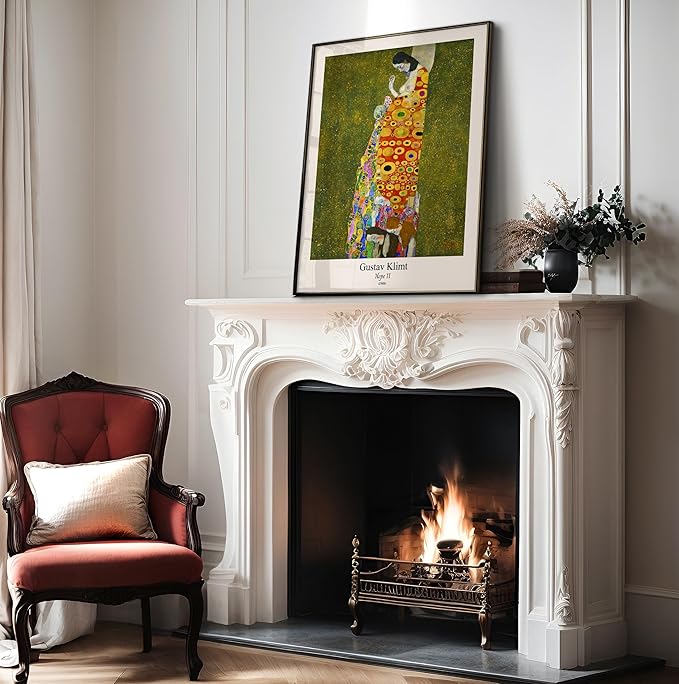 Poster Master Vintage Gustav Klimt Poster - Retro Hope II Print - Art Nouveau - Abstract Art - Symbolism Art - Aesthetic Art - Classic Painting - Colorful Living Room Decor - 8x10 UNFRAMED Wall Art