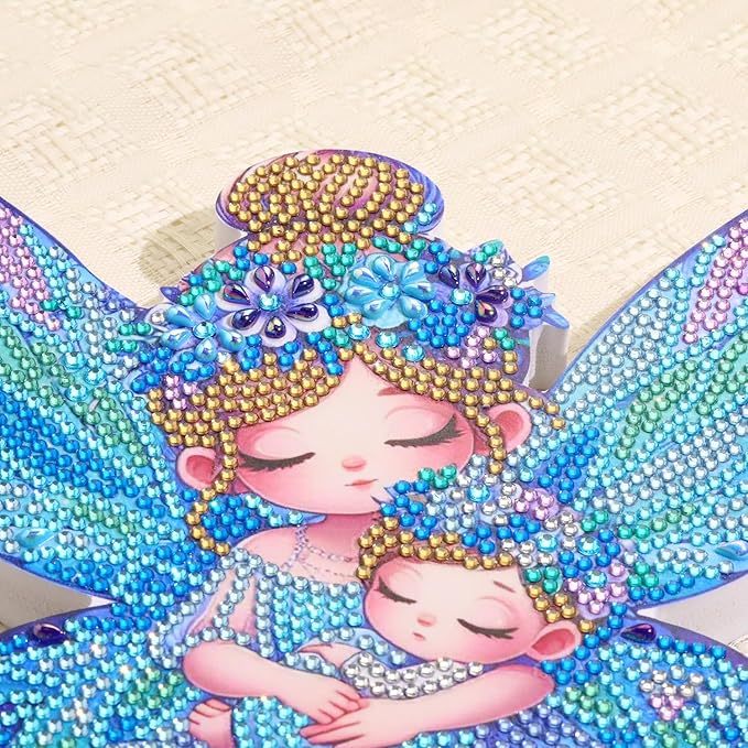Tabletop Diamond Art Kits for Adults - Angel Girl Diamond Painting Figurines Ornaments, DIY Diamond Art Statues Diamond Dots Sculpture Special Shaped Paintings with Diamonds Gem Art and Crafts