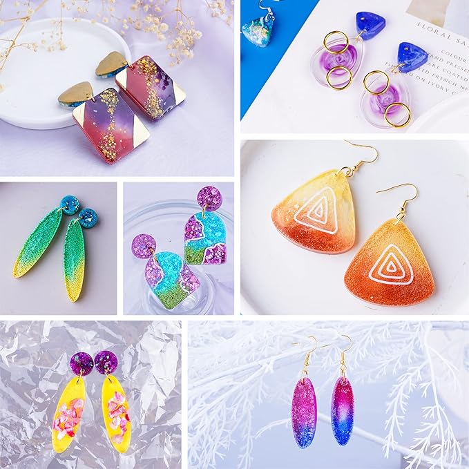 LET'S RESIN Resin Earring Mold, 171 Pcs Resin Jewelry Molds Making Kit with 11 Pack Variety Shape Silicone Molds, Earring Molds for Epoxy Pendant, Earrings, Necklace, Keychains