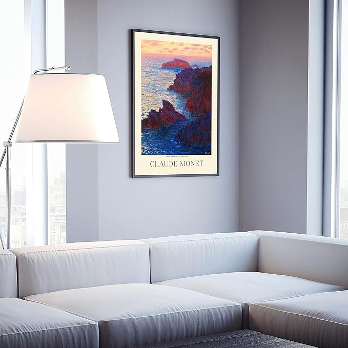 Claude Monet Prints, Museum Gallery Exhibition Poster, Claude Monet Art Works, Claude Monet Poster Prints, Vintage Print, Home Office Wall-Decor (Collection 1) - 16x20 Inches
