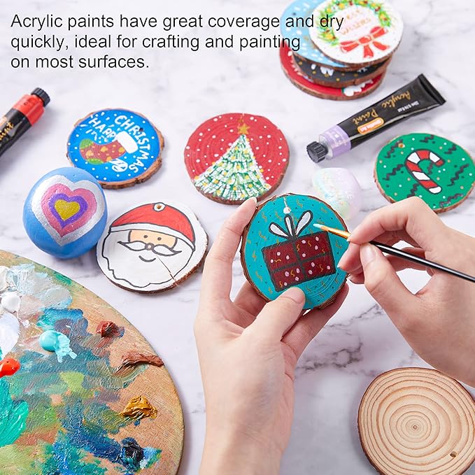 82 Pack Acrylic Paint Set, Shuttle Art 66 Colors Acrylic Paint with 10 Brushes, 22ml/0.74oz Tubes, Vibrant Colors, Artist Painting Supplies for Kids, Adults Painting & Crafting on Canvas, Wood Ceramic
