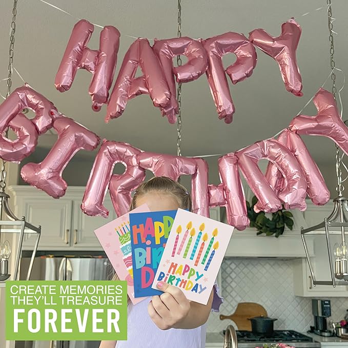 Hadley Designs Happy Birthday Cards Bulk with Envelopes - 54 Assorted Birthday Cards for Kids & Adults, Bulk Greeting Card Pack for Office, Generic Bday Notecards with Envelopes, Designed in USA