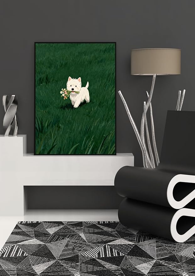 Paint by Numbers Kit for Adults Beginner,Grassland Puppy Paint by Number Kits Canvas Without Framed,Animal DIY Acrylic Oil Painting Adults Paint by Numbers Kits for Home Wall Decor 16x20 Inch