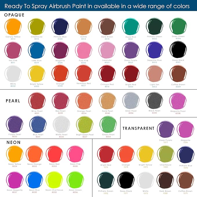 U.S. Art Supply Opaque Dark Brown Acrylic Special Effects Airbrush Paint - 8oz Ready to Spray Air Brush Paint for Nails, Models, Fabric - Water-Based Air Brush Painting