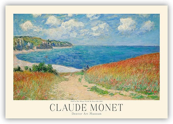 Claude Monet Prints, Museum Gallery Exhibition Poster, Claude Monet Art Works, Claude Monet Poster Prints, Vintage Print, Home Office Wall-Decor (Collection 1) - 24x36 Inches