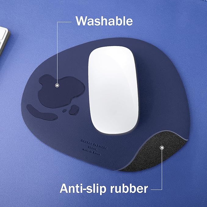Mouse pad, Non-Slip Washable Waterproof Computer Mouse pad (Blue Moon Navy)
