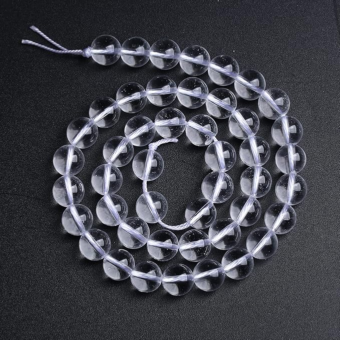 6MM 60PCS Natural Clear White Crystal Quartz Gemstone 3A Grade Round Loose Beads for Jewelry Making DIY Bracelet 1 Strand 15''
