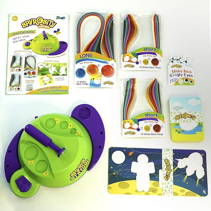 Quill On Spyrosity Explore Quilling Craft Kit | Paper Quilling Kit| Arts and Crafts for Kids 6-8 | Girls Toys Age 6-8 | Crafts for Ages 4-8 | Christmas Gifts for Kids 5 6 7 8 9 10 11 12 Years
