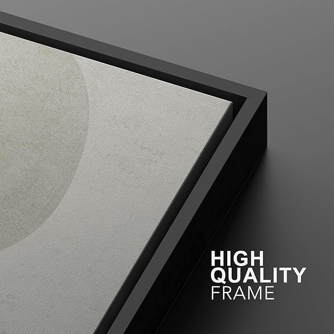 SIGNWIN Framed Canvas Print Wall Art Set Dark Black Color Field Landscape Abstract Shapes Cozy Neutral Modern Art Minimalism Decorative Nordic for Living Room, Bedroom, Office - 24"x36"x2 Black