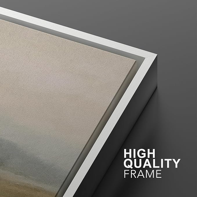 SIGNWIN Framed Canvas Print Wall Art Set Serene Marshland Landscape Rustic Illustration Modern Art Minimalism Decorative for Living Room, Bedroom, Office - 24"x36"x2 White