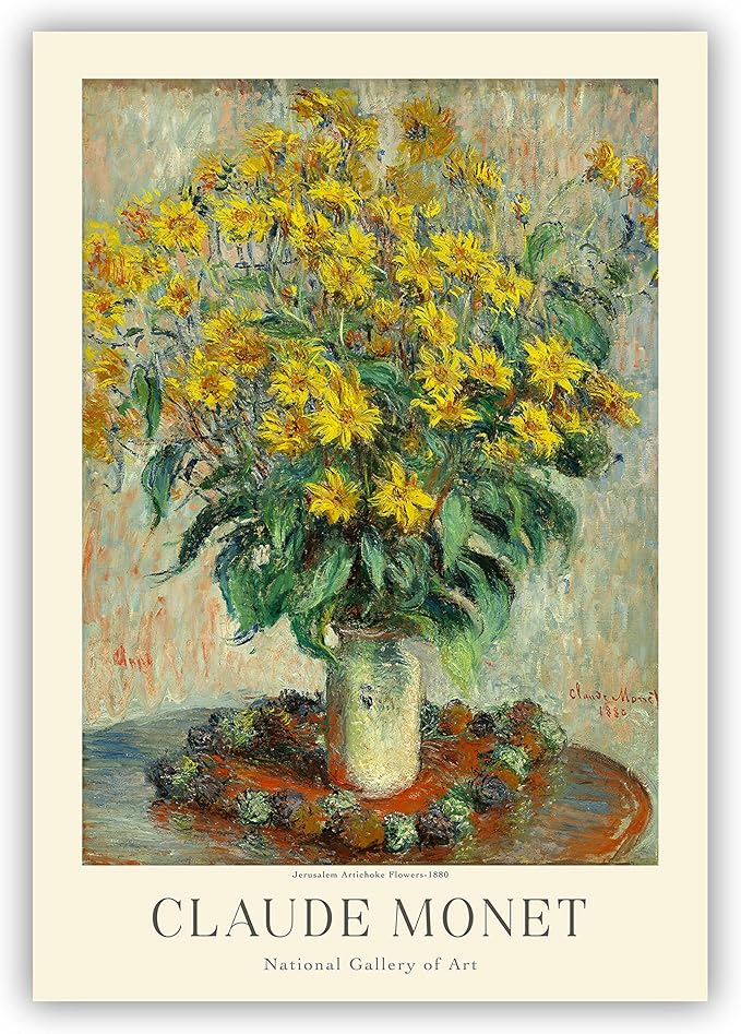 Claude Monet Prints, Museum Gallery Exhibition Poster, Claude Monet Art Works, Claude Monet Poster Prints, Vintage Print, Home Office Wall-Decor (Collection 1) - 18x24 Inches