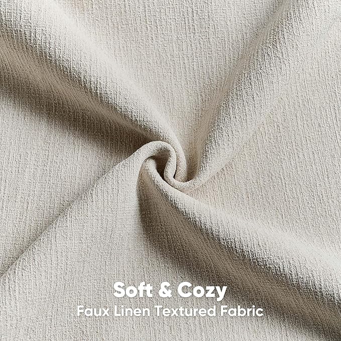 FUTEI Beige Chenille Decorative Throw Pillow Covers 12x20 Inch Set of 2,Soft Cozy Faux Linen Textured Lumbar Pillow Cases,Farmhouse Home Decor for Couch Living Room