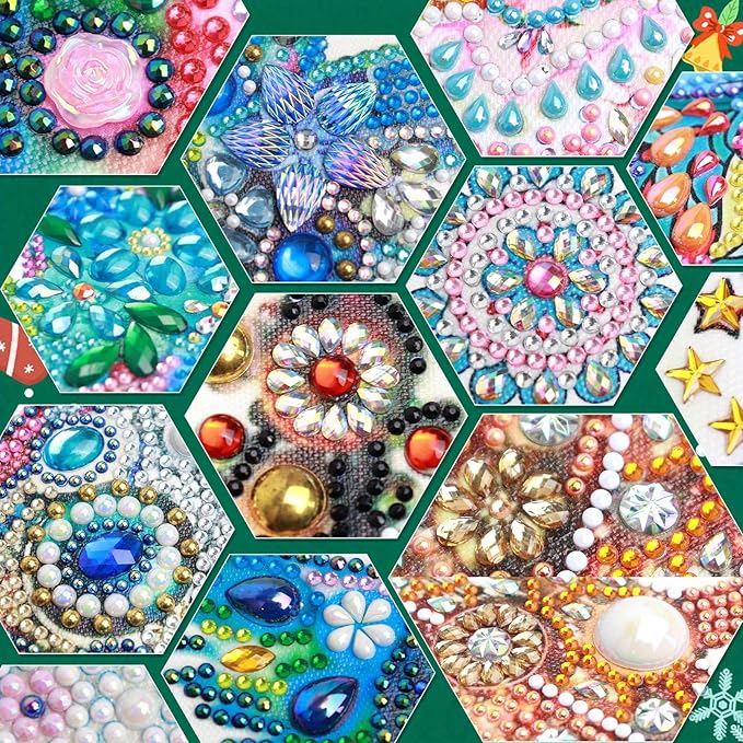 Tontut Diamond Painting Kit for Adult Beginners, Smiling Snow Globe 5D Special Diamond DIY Crystal Rhinestone Crafts for Christmas Home Wall Decoration