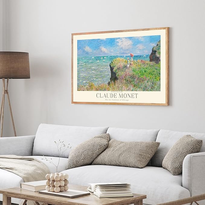 Claude Monet Museum Gallery Exhibition Poster - Art Works Prints, Vintage Wall Decor for Home Office (Collection 1) - 12x18 Inches