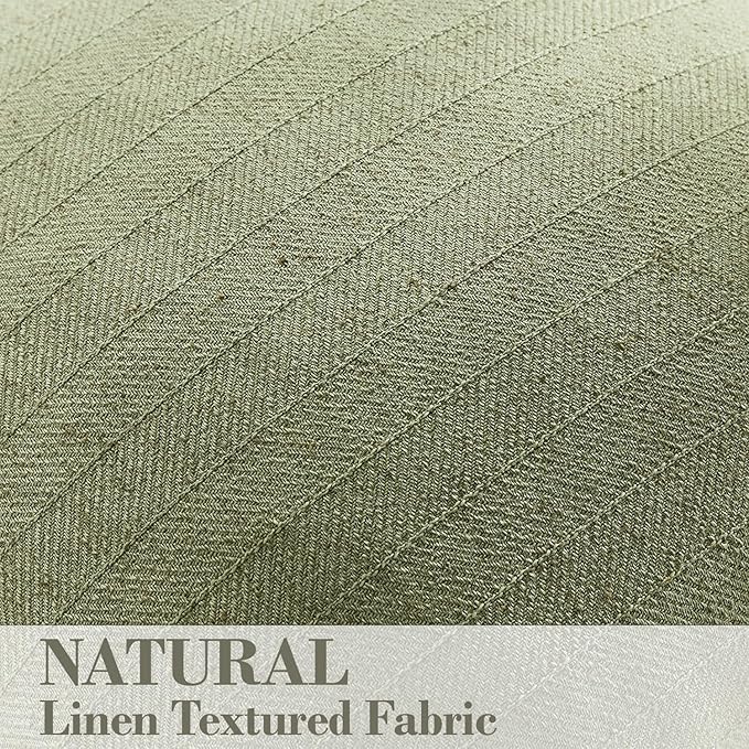 12x20 Linen Pillow Covers Sage Green Pack of 2 Farmhouse Boho Neutral Accents Striped Textured Rectangular Lumbar Decorative Throw Pillow Cases for Living Room Couch Bed Home Decor