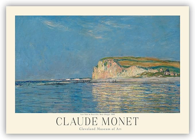 Claude Monet Museum Gallery Exhibition Poster - Art Works Prints, Vintage Print for Home Office Wall Decor (Collection 1) - 12x18 Inches