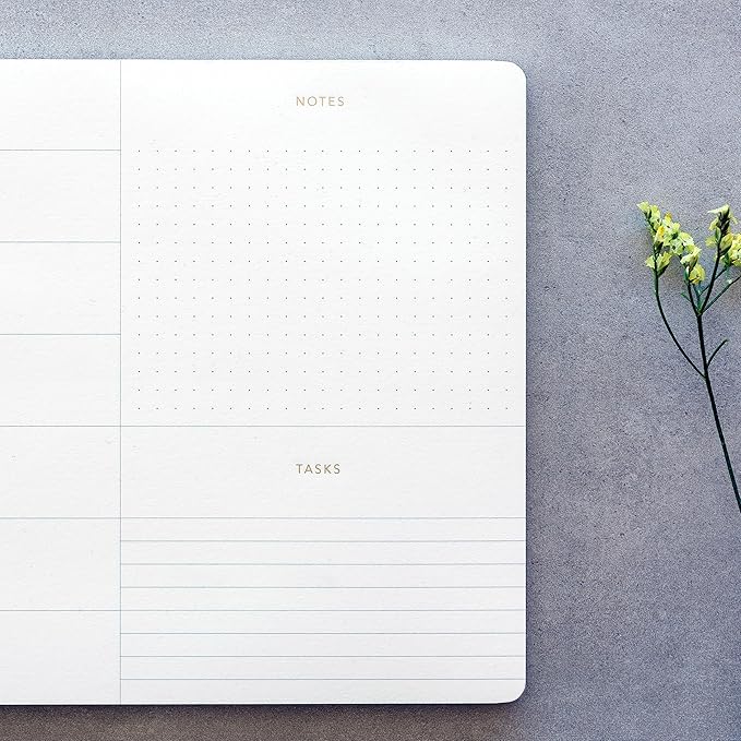 Elegant Weekly Planner Notepad, Undated, 11.22" x 7.87", 52 Sheets (Whole Year), Gold Foil, Tear Off Sheets, Minimalist Work Planner Pad, Weekly To Do List Notepad, Eco-friendly, FSC™ Certified Weekly Desk Planner