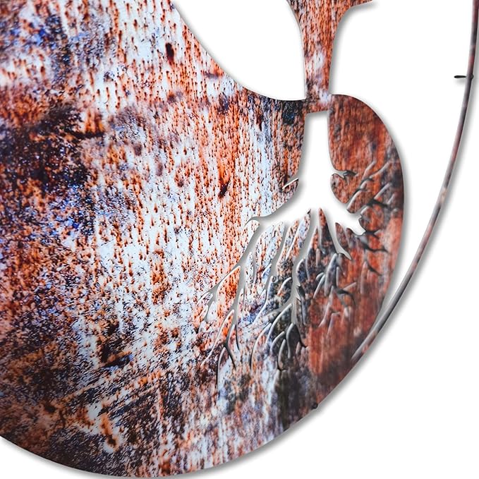 Venovez Yin Yang Wall Decor (Wood-Metal) Tree of Life Wall Art, Yin Yang Decor, Metal Wall Decor, Interior Decoration, Wall Hangings, Garden, Living Room, Office, Floating Effect, Easy to Hang