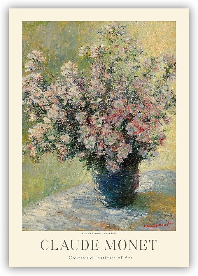 Claude Monet Museum Gallery Exhibition Poster - Art Works Prints, Vintage Print for Home Office Wall Decor (Collection 1) - 16x20 Inches