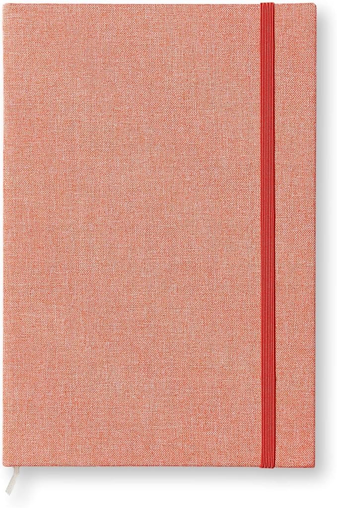 Portage Blank Hardcover Aesthetic Notebook Writing Journal – Bleed-Proof Paper Notepad for Journaling, High GSM, A5 Notebook, Cream Pages - Salmon, 6 x 8.5 Inches, 224 Pages