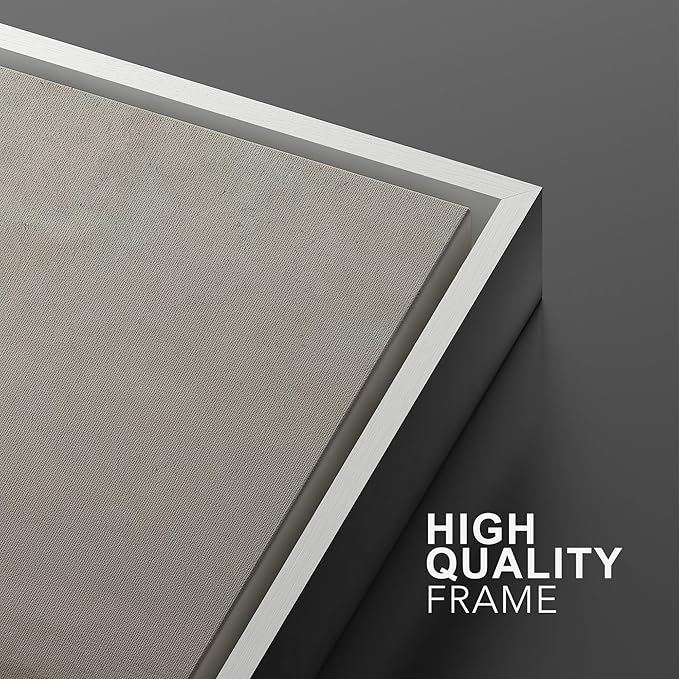SIGNWIN Framed Canvas Print Wall Art Set Soft Abstract Landscape Cool and Neutral Tones Modern Minimalism Decorative Nordic for Living Room, Bedroom, Office - 16"x24"x2 White