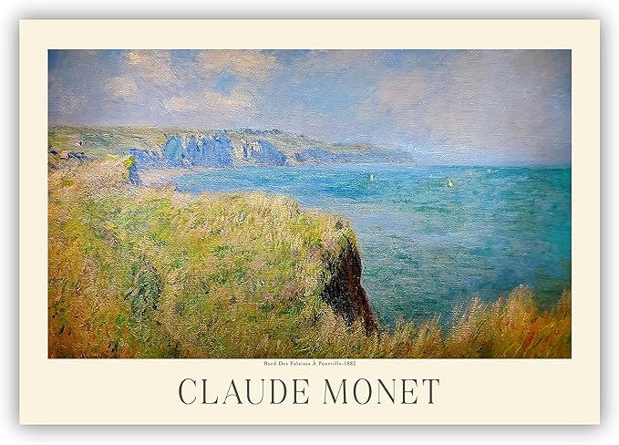 Claude Monet Museum Gallery Exhibition Poster - Art Works Prints, Vintage Print for Home Office Wall Decor (Collection 1) - 16x20 Inches