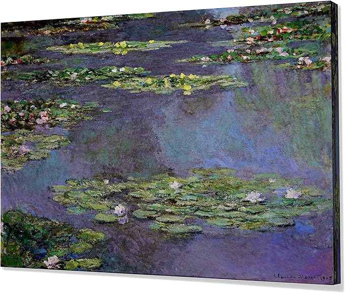 Water Lilies, 1905 01 By Claude Monet Canvas Prints Wrapped Gallery Wall Art | Stretched and Framed Ready to Hang 24X32
