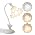 Flower Table Lamp, LED Reading Light Vintage Night light (White Pearls) - Image 7