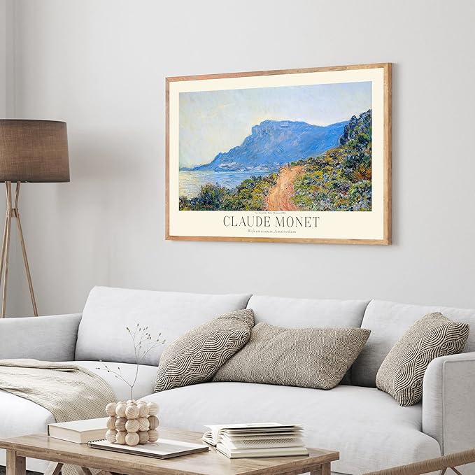 Claude Monet Museum Gallery Exhibition Poster - Art Works Prints, Vintage Print for Home Office Wall Decor (Collection 1) - 12x18 Inches
