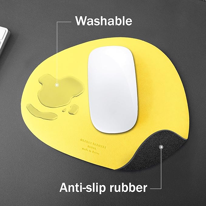 Mouse pad, Non-Slip Washable Waterproof Computer Mouse pad (Lemon Butter Cream)