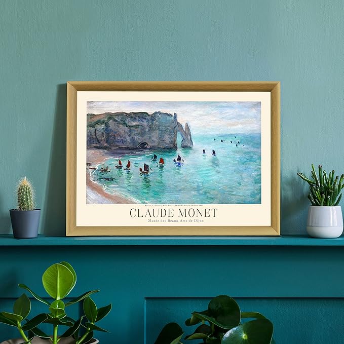 Claude Monet Prints, Museum Gallery Exhibition Poster, Claude Monet Art Works, Claude Monet Poster Prints, Vintage Print, Home Office Wall-Decor (Collection 1) - 16x20 Inches