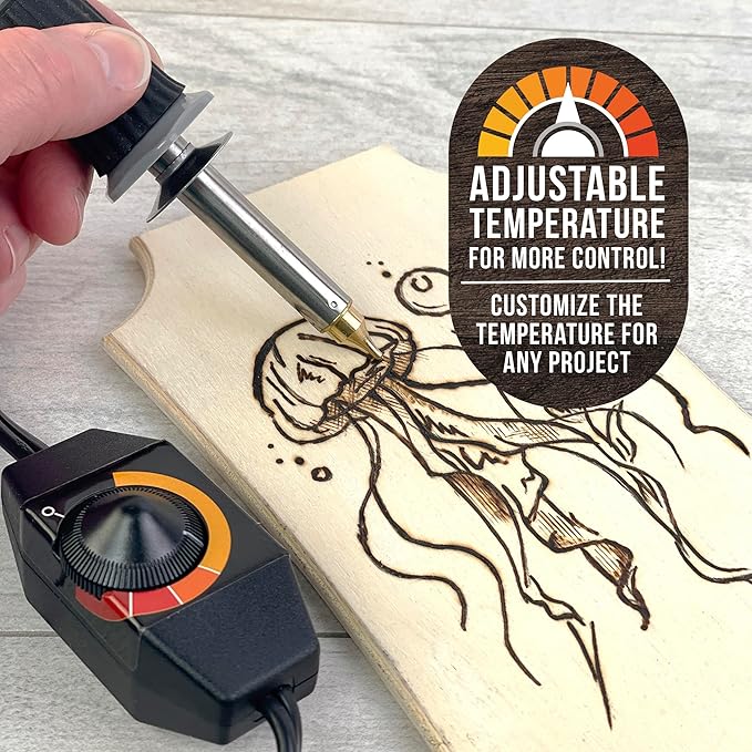 ArtSkills Wood Burning Tool Kit for Adults Teens & Beginners – 16 Piece Complete Woodburning Kit with Adjustable Temperature Wood Burning Pen, 12 Tips, Hot Knife Adapter – Wood Engraver for DIY Crafts