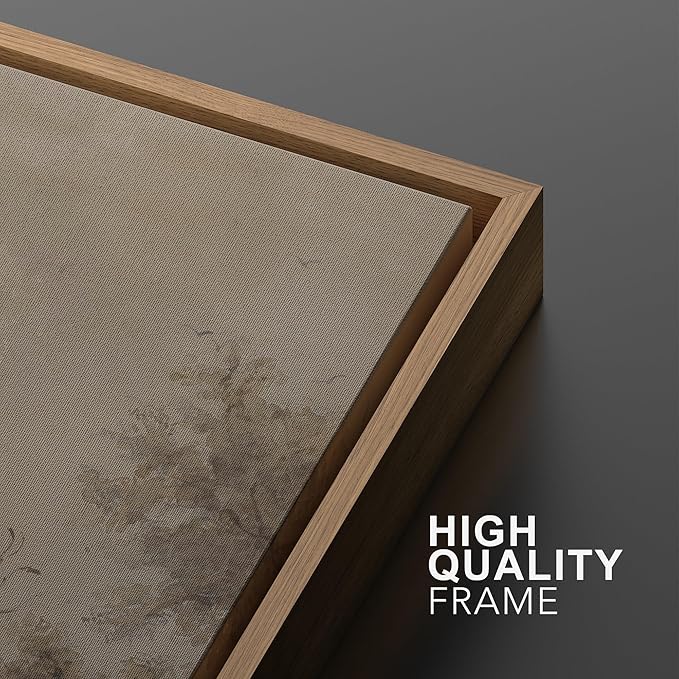 SIGNWIN Framed Canvas Print Wall Art Set Vintage Tree Sketch Classic Sepia-Toned Forest Illustrations Modern Art Scenic Colorful for Living Room, Bedroom, Office - 16"x24"x2 Natural