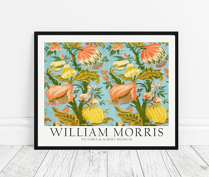 HomeArtPrint William Morris 26, 16x20 Inch Framed Art Print, Vintage Flowers Decor for Living Room, Bedroom, Office